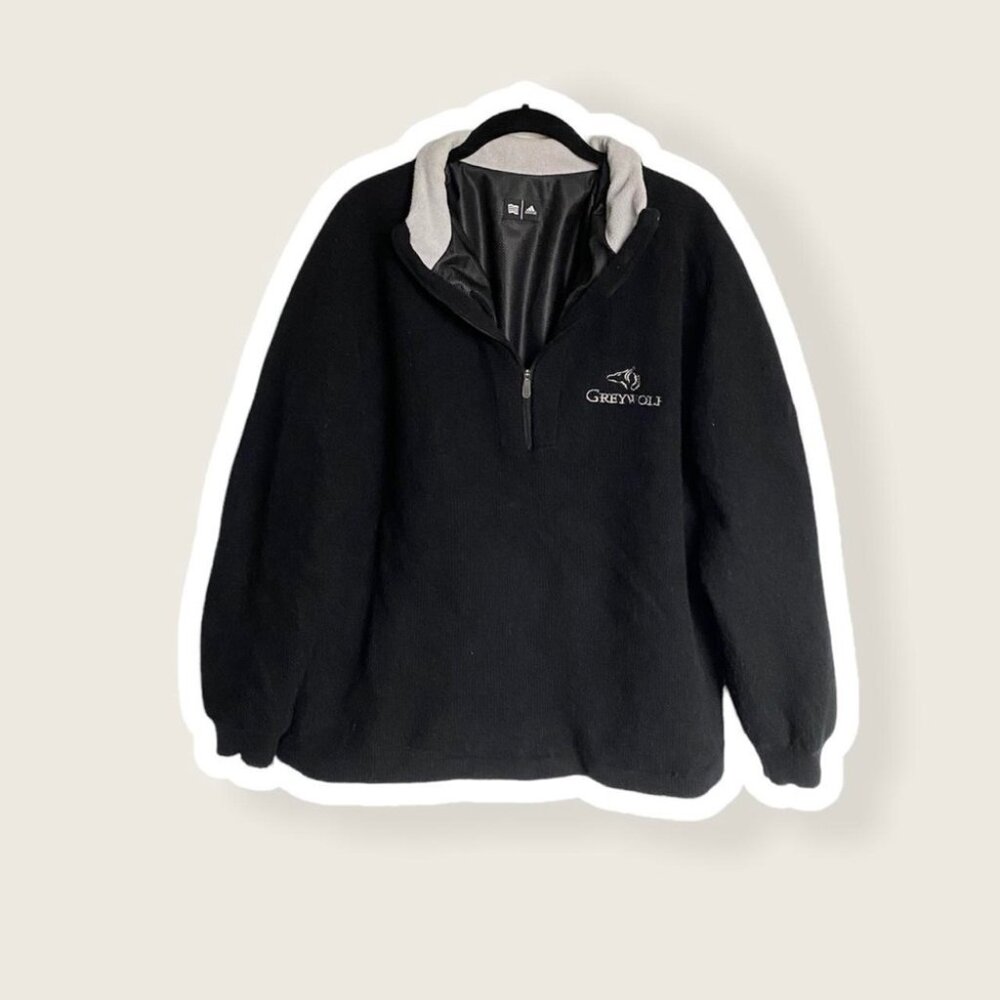 y2k Adidas quarter zip wool sweater!